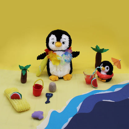 Peluche pingouin Iglou maman et son bébé bleu – Les Ptipotos – vue 5