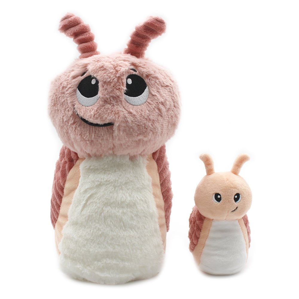 Peluche escargot Speedou maman et son bébé rose – Les Ptipotos – vue 11
