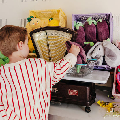 Peluche réversible Velvet l'éléphant/aubergine – Flipetz – vue 2