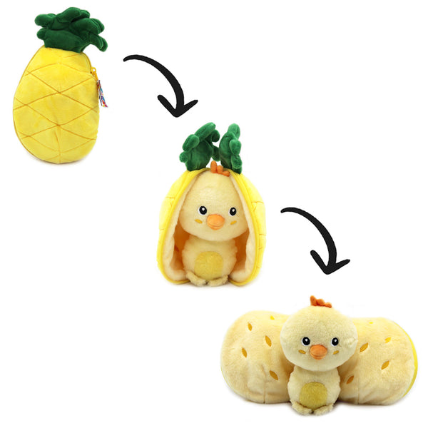 Peluche réversible Nugget le poussin/ananas – Flipetz