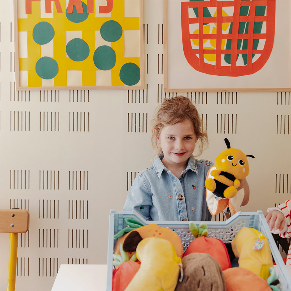 Peluche réversible Buzzet l'abeille/mandarine – Flipetz