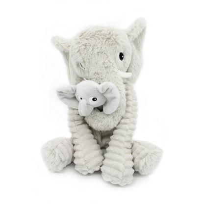 Peluche éléphant Dimoitou maman et son bébé gris clair – Les Ptipotos – vue 6