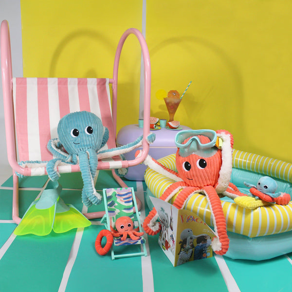 Peluche pieuvre Filou maman et son bébé corail – Les Ptipotos – vue 2