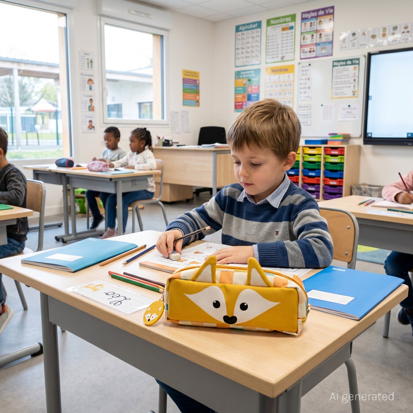 Trousse scolaire simple Cyranos le renard – vue 2
