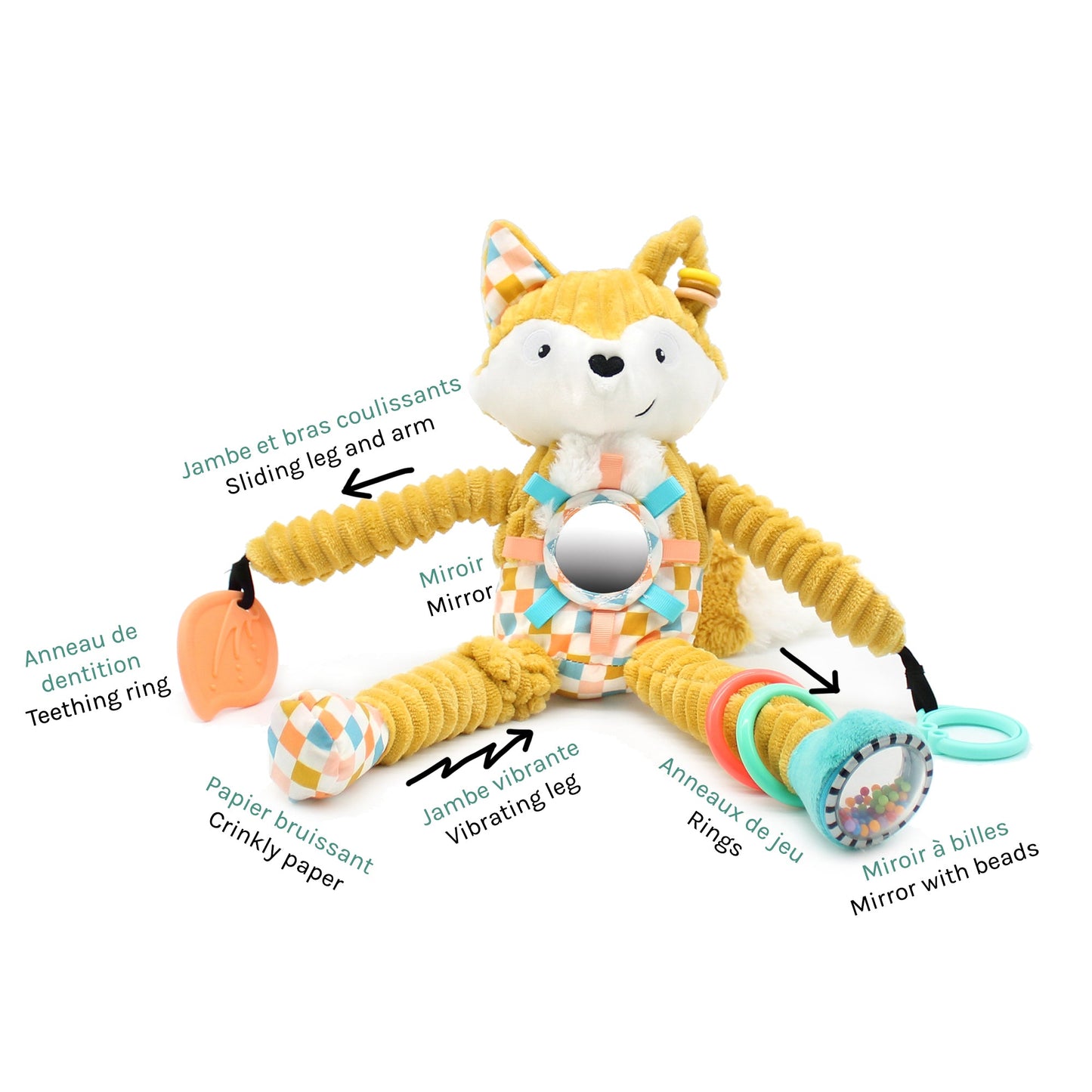 Peluche d'activités nomade Cyranos le renard – vue 6