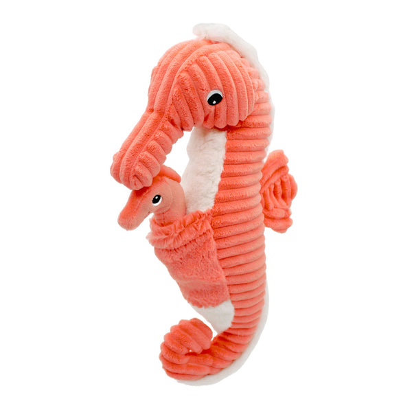 Peluche hippocampe Papadou papa et son bébé corail – Les Ptipotos