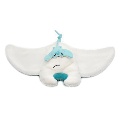 Peluche raie manta Mantalou maman et son bébé bleu aqua – Les Ptipotos – vue 5