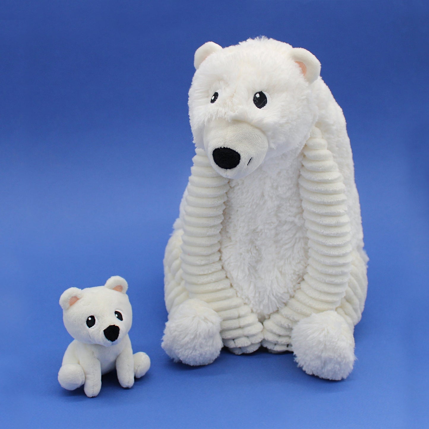 Peluche ours polaire Grobidou maman et son bébé blanc – Les Ptipotos