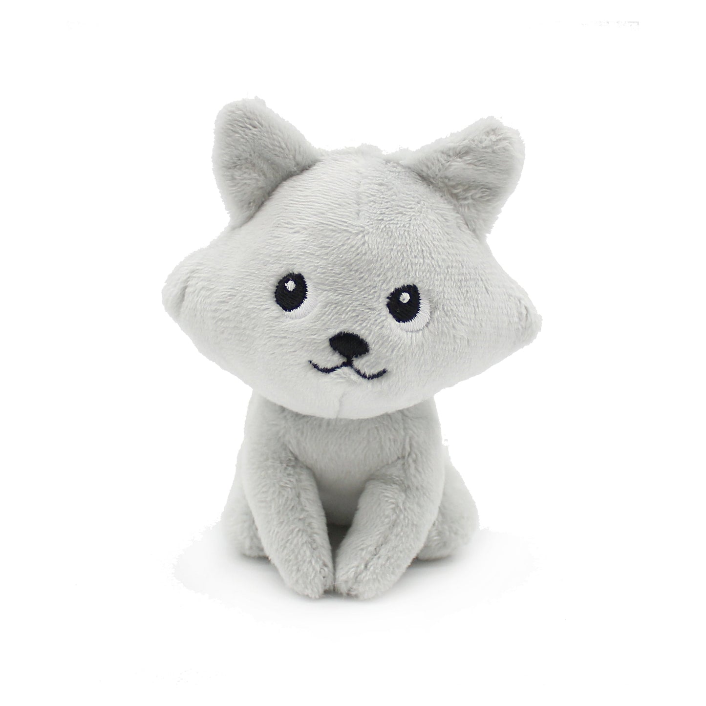 Peluche renard arctique Frimou maman et son bébé gris clair – Les Ptipotos – vue 9