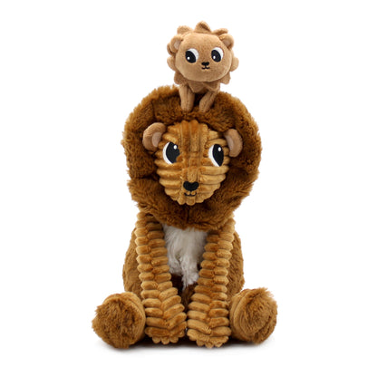 Peluche lion Graou papa et son bébé marron cassonade – Les Ptipotos – vue 7