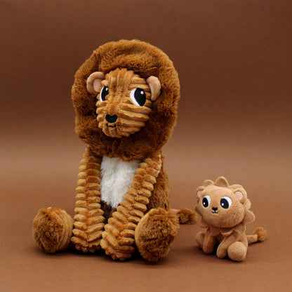 Peluche lion Graou papa et son bébé marron cassonade – Les Ptipotos – vue 10