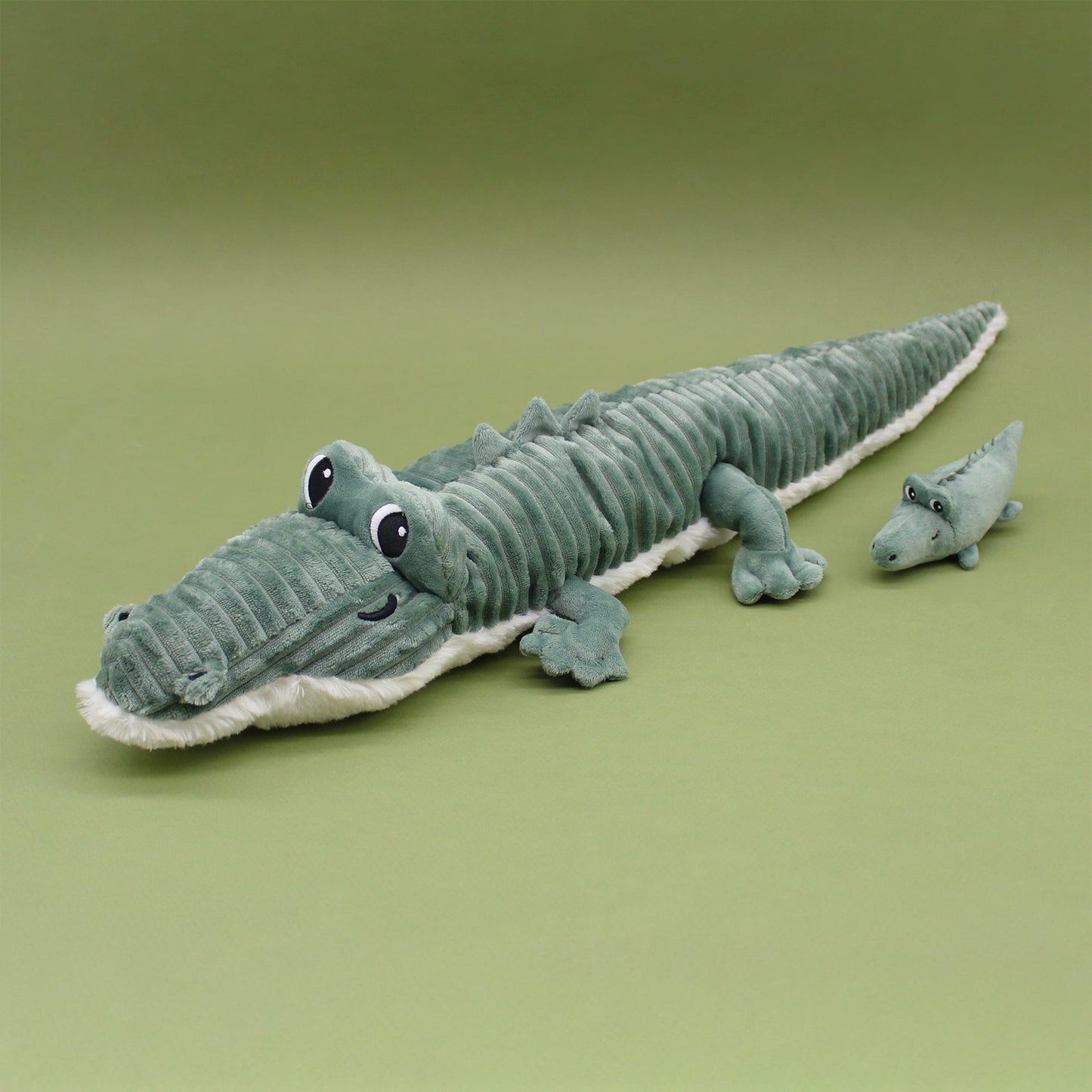 Peluche crocodile Croketou maman et son bébé vert – Les Ptipotos – vue 8