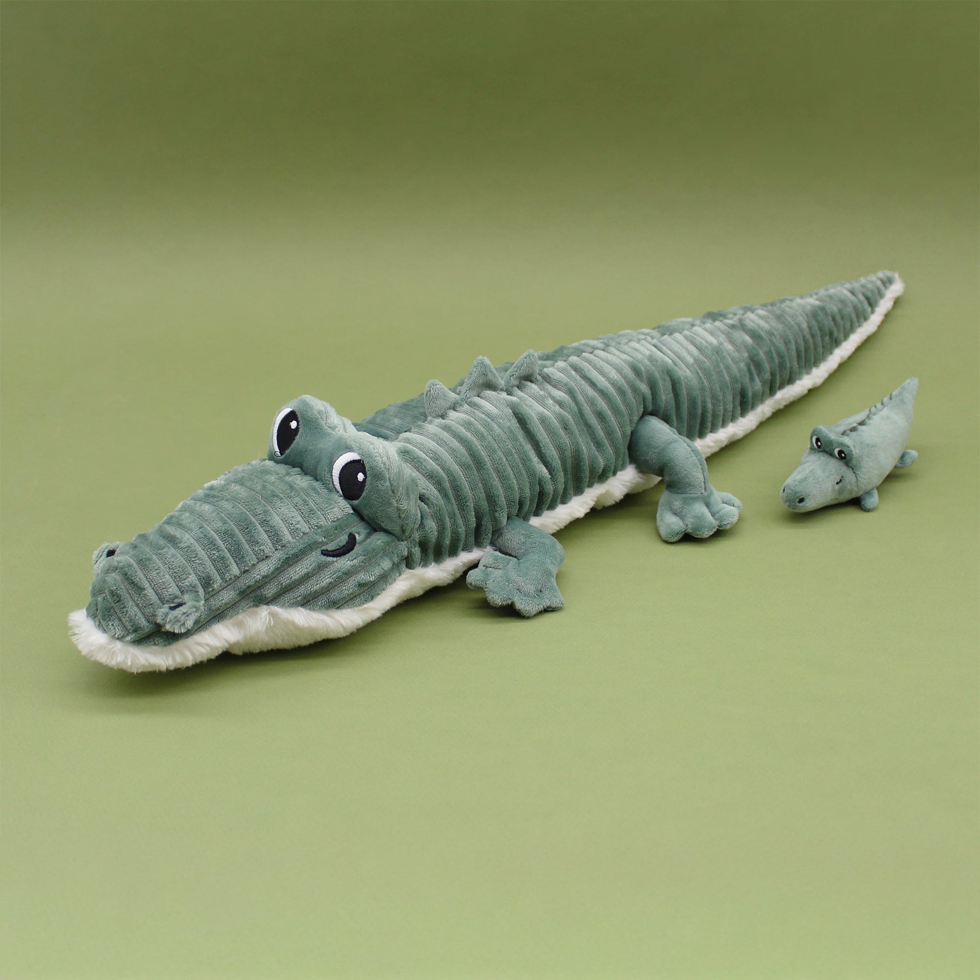 Peluche crocodile Croketou maman et son bébé vert – Les Ptipotos – vue 8