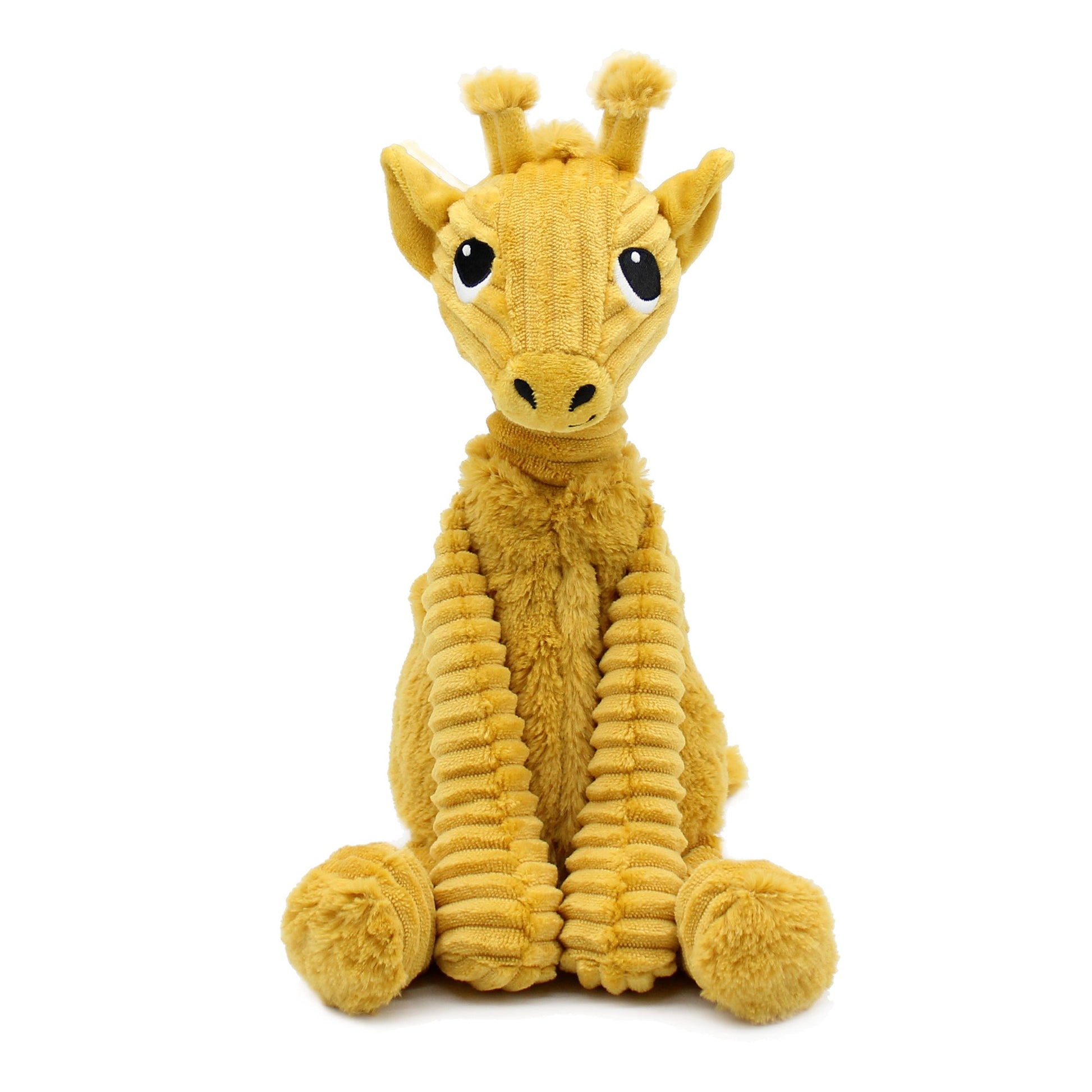 Peluche girafe Loncou maman et son bébé jaune moutarde – Les Ptipotos – vue 4