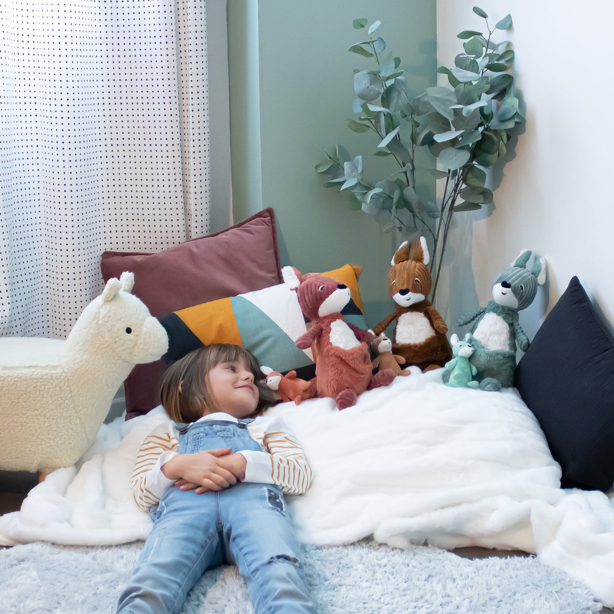 Peluche kangourou Allezou maman et son bébé terracotta – Les Ptipotos