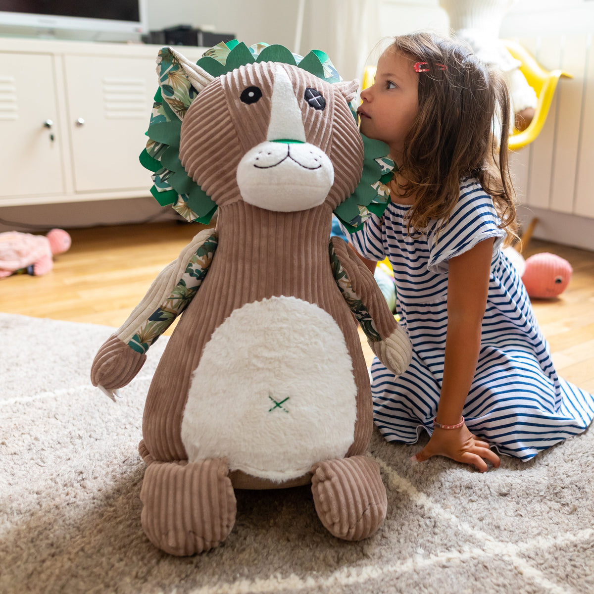 Peluche géante Jélékros le lion