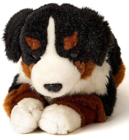 Bernese Mountain Dog plush toy, lying down