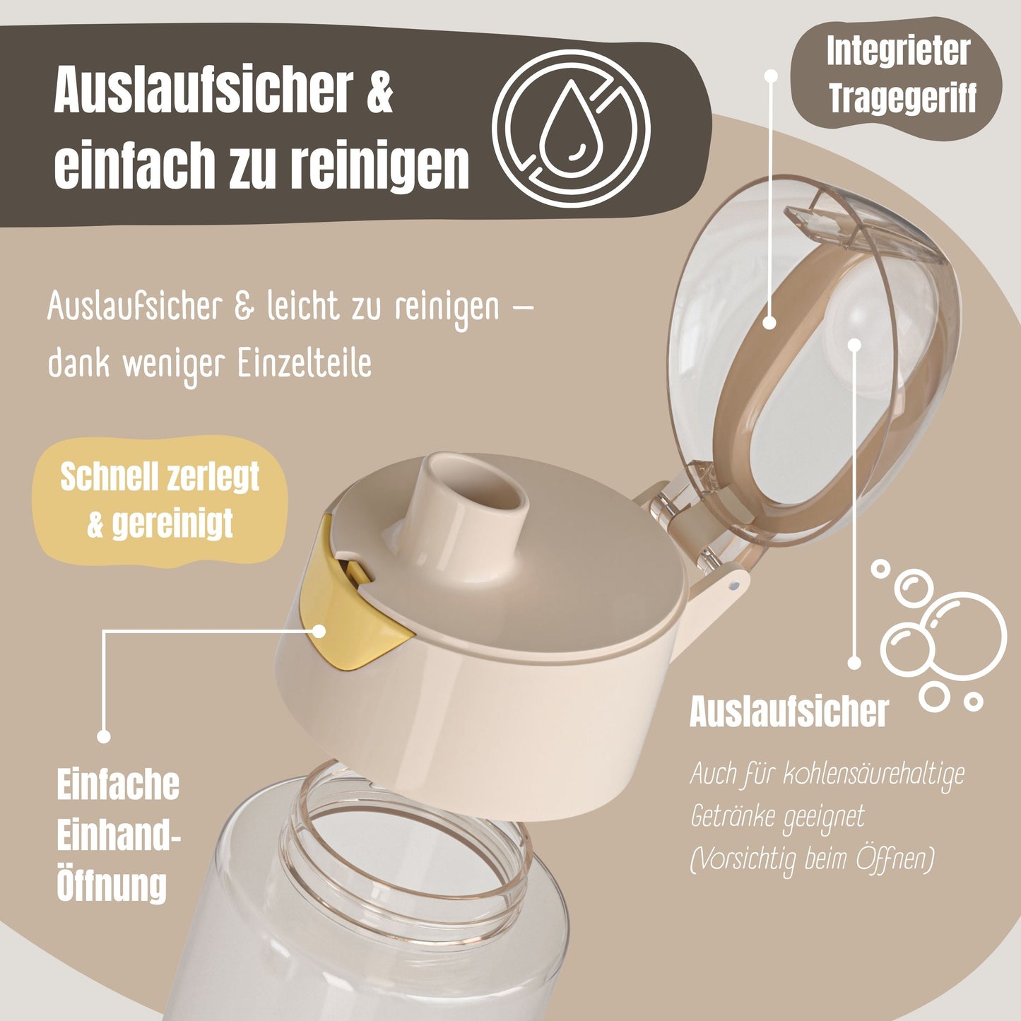 Trinkflasche Kinder, leichte Wasserflasche - Polizei Löwen