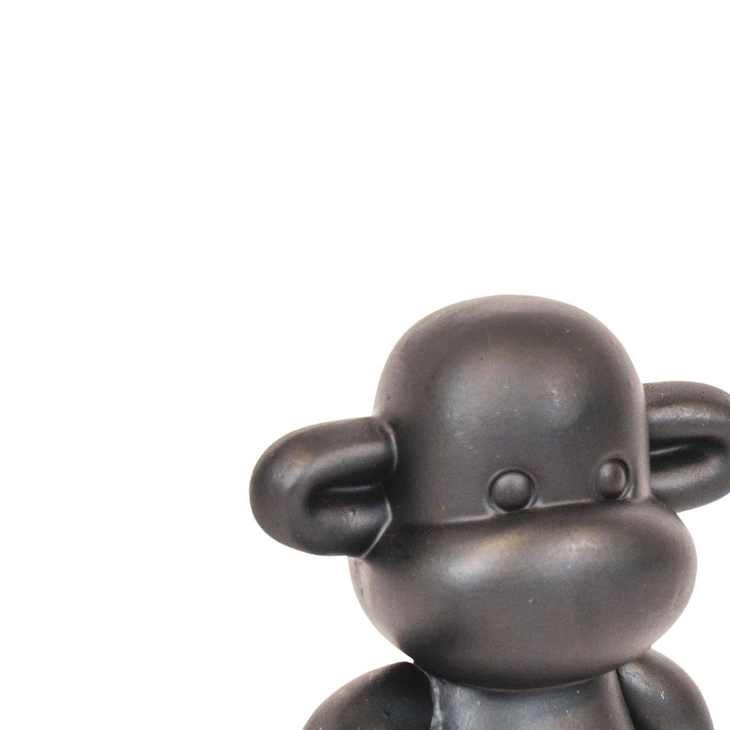 Ornement - Figurine Singe 'La Légende' - Résine - Noir - 33x21x50cm