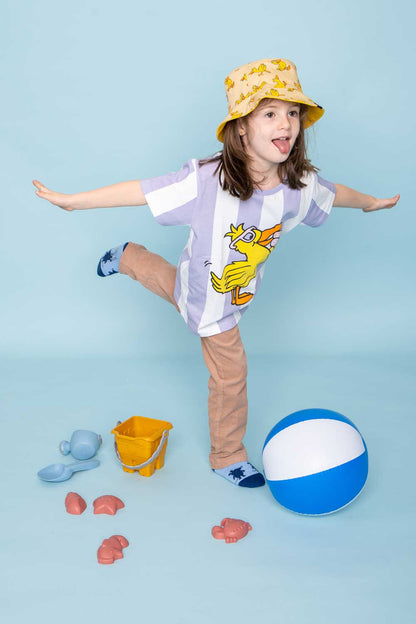 Flida the Duck with Ice Cream Striped T-Shirt for Children