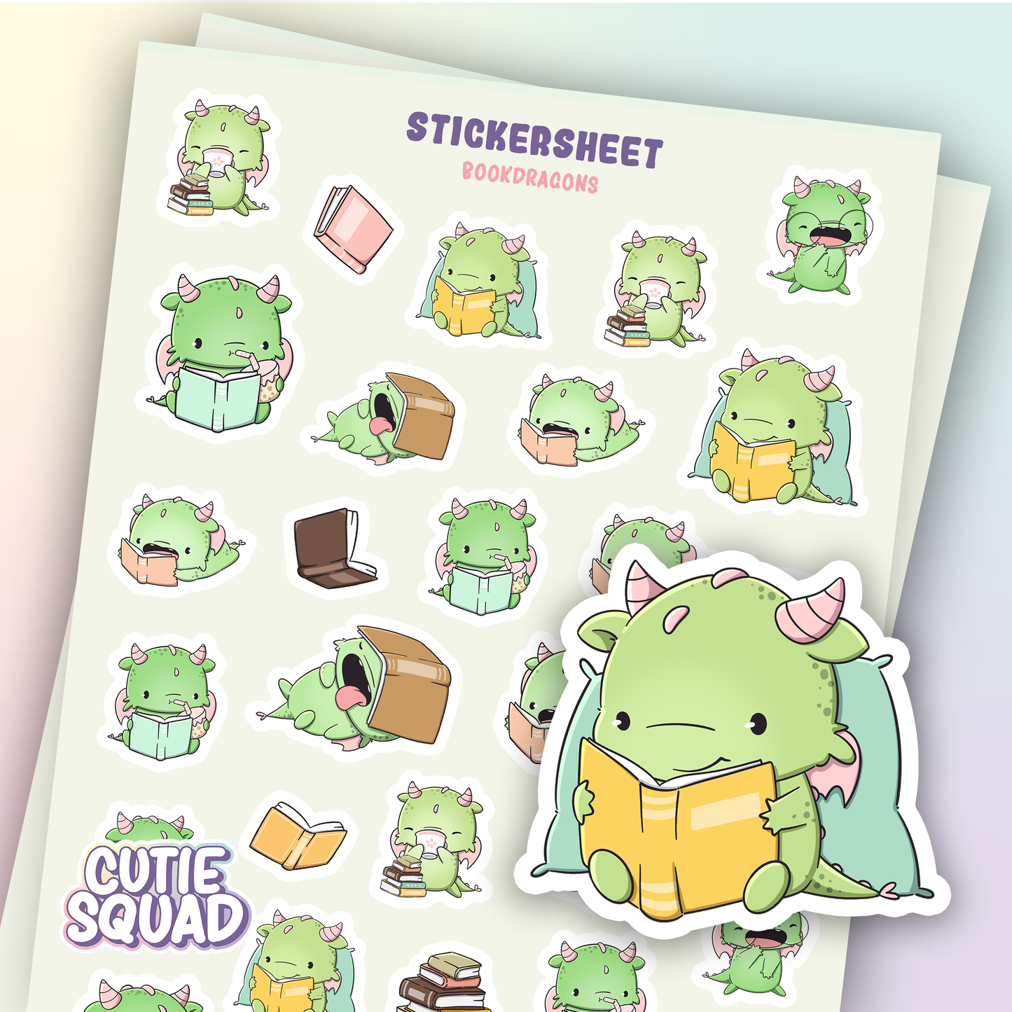 Book Dragons | Sticker Sheet