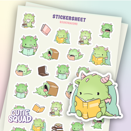 Book Dragons | Sticker Sheet