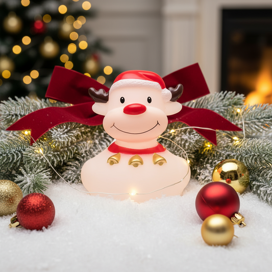 Canard Renne de Noël Blanc