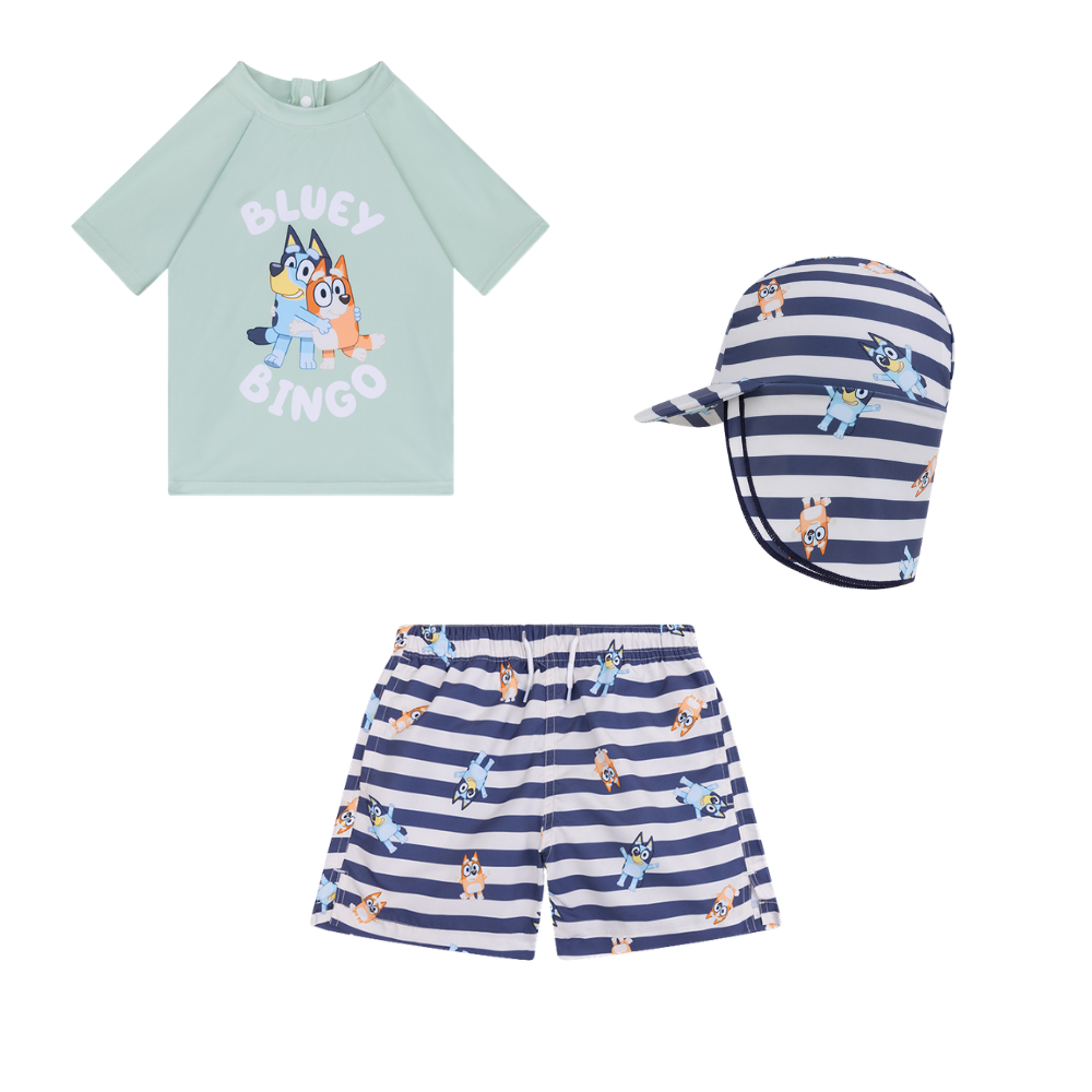 Bundle Swimwear - Blue/White/Green - Bluey