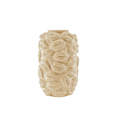 Vase - Kisses - Ceramic - Beige - 17x17x27cm