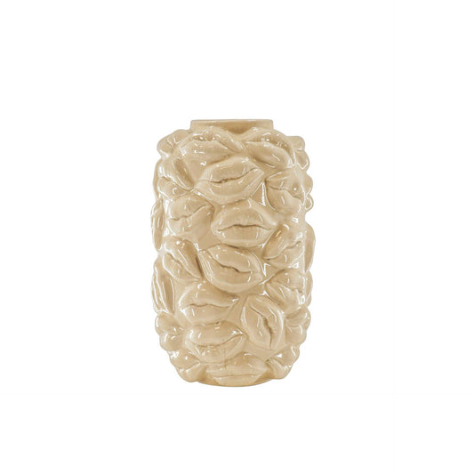 Vase - Kisses - Ceramic - Beige - 17x17x27cm