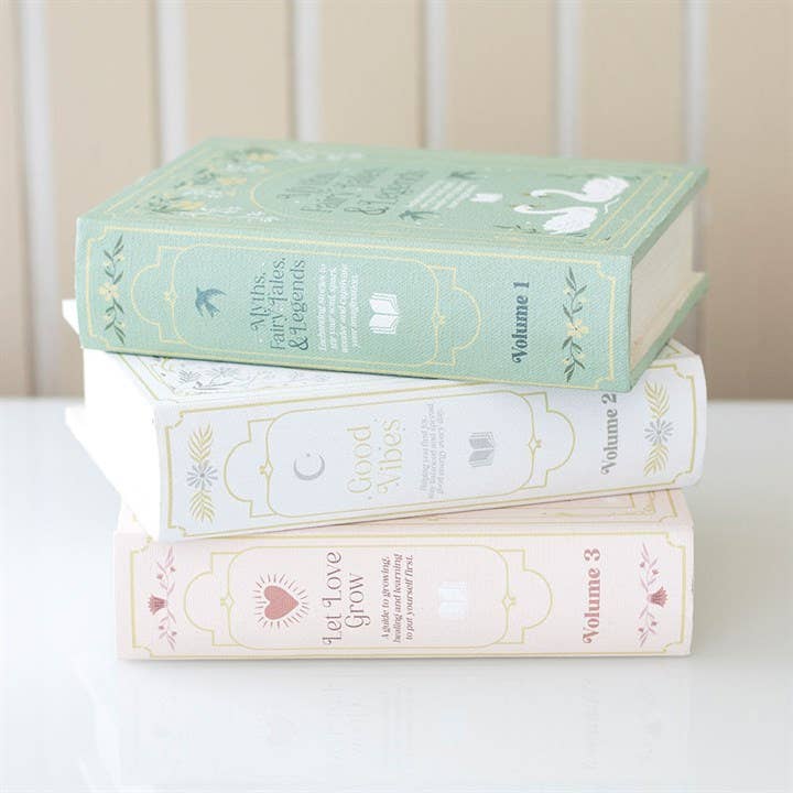 Boîte de rangement en forme de livre vert