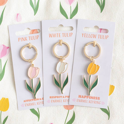 Yellow Tulip Keychain