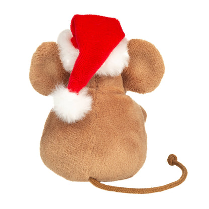 Peluche Souris de Noël avec bonhomme en pain d'épice