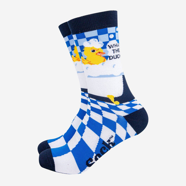 Blue Duck Socks "What the Duck?"