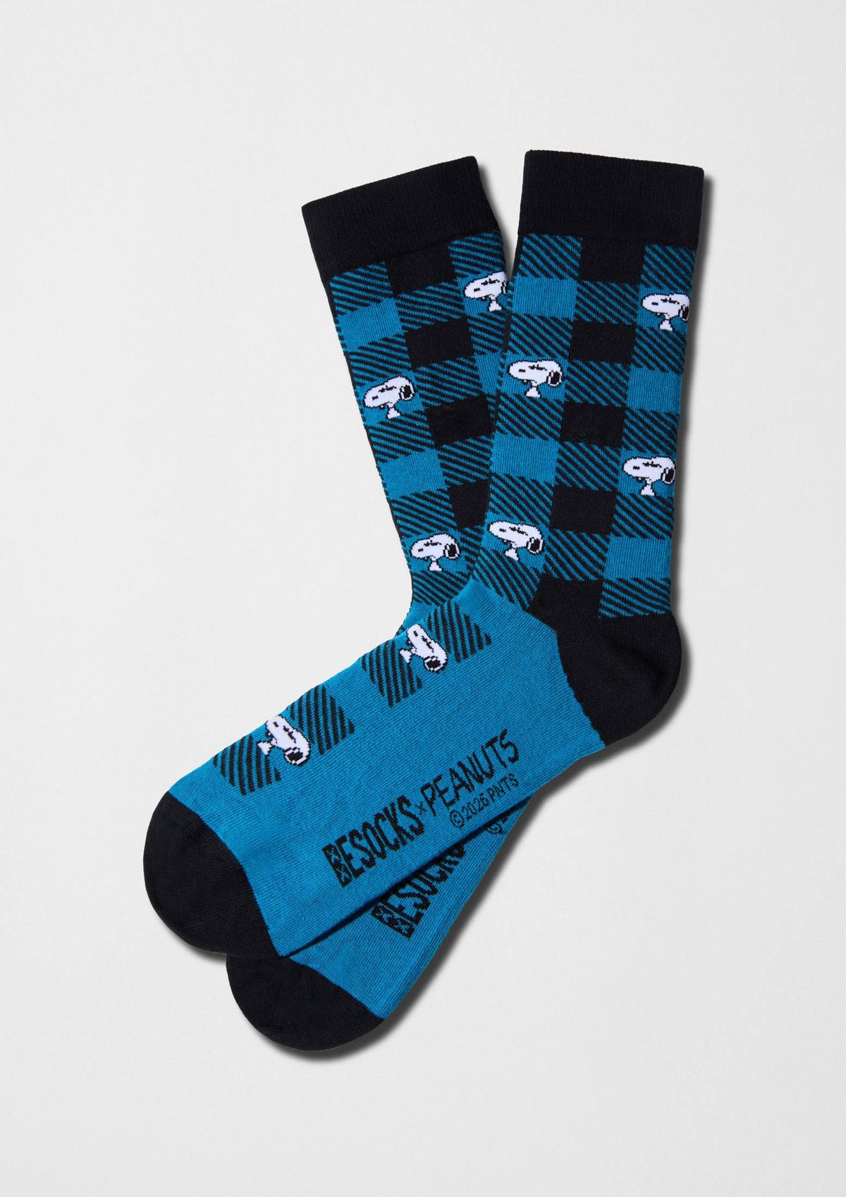 BeSnoopy Tartan bleu - Chaussettes 100 % coton biologique