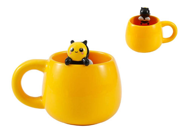 Mug with Bee Figurine