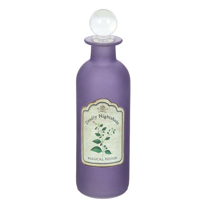 Flacon de potion décoratif en verre — belladone mortelle