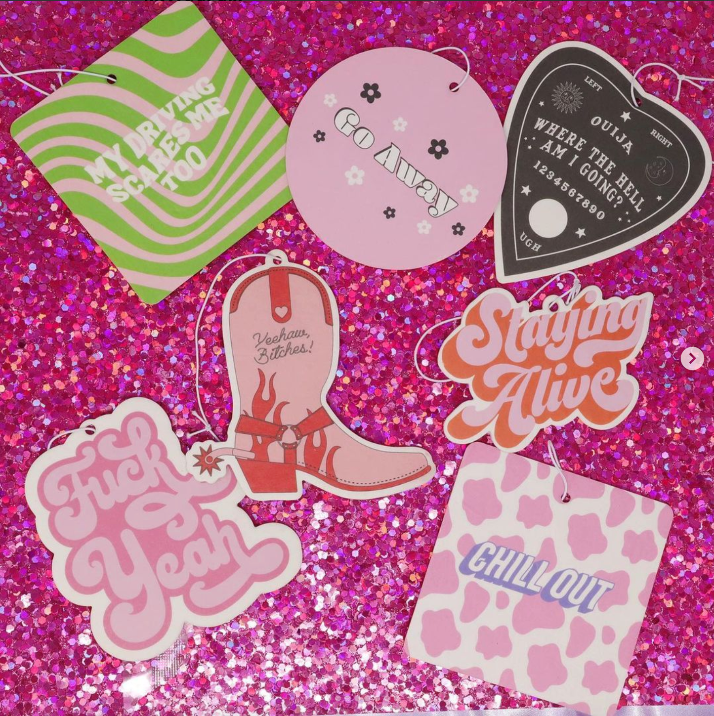 "Girls just wanna have funds" car air freshener