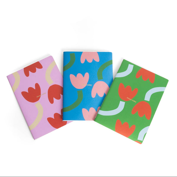 Carnet A5 Tulipes Rose Helio Ferretti Vue 2