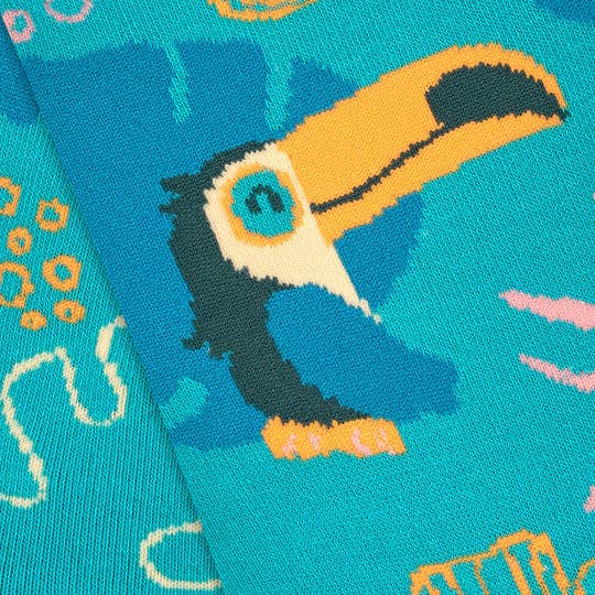 Fun Tropical Mid-Calf Cotton Socks for Women and Men