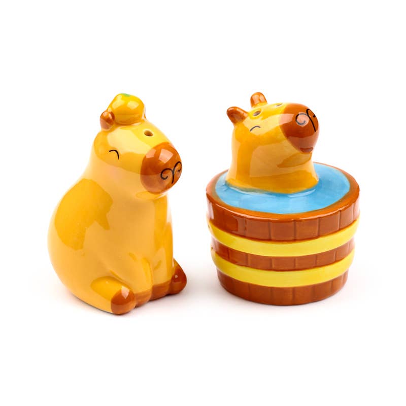 Ceramic Capybara Salt and Pepper Shaker Set