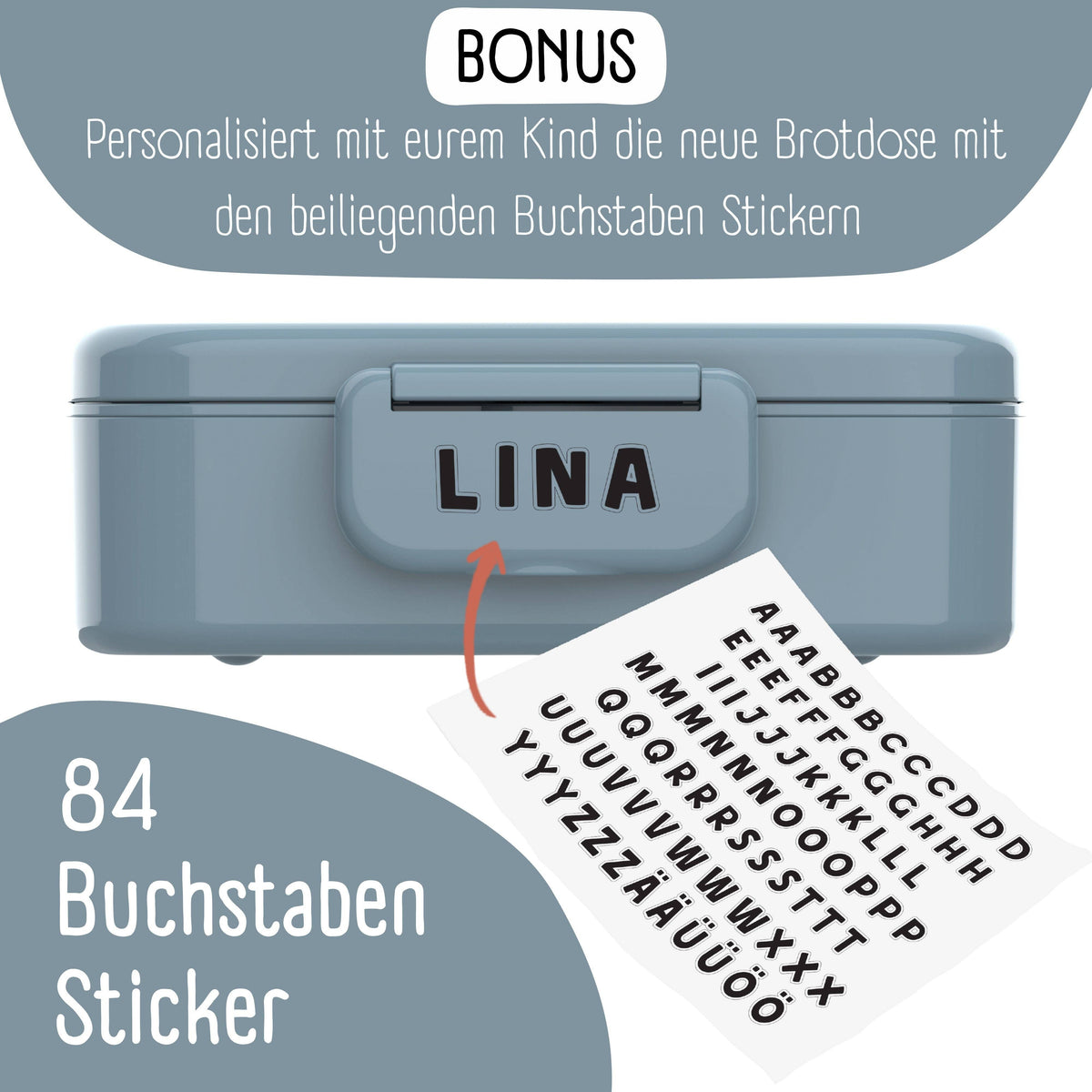 Brotdose Kinder mit Fächern, leicht & auslaufsicher - Game