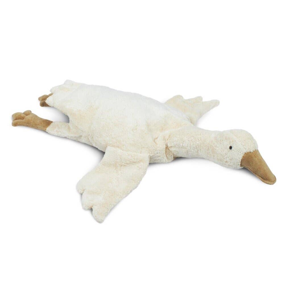 Large plush goose-shaped hand warmer | white