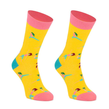 Funny mid-calf cotton socks for men and women, gym style