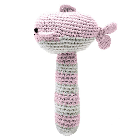 Whale Rattle - Light Pink