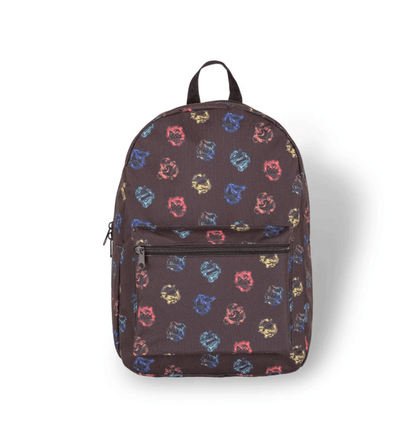 Sac à dos Harry Potter blasons des maisons noir