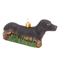 Black Dachshund Christmas Bauble