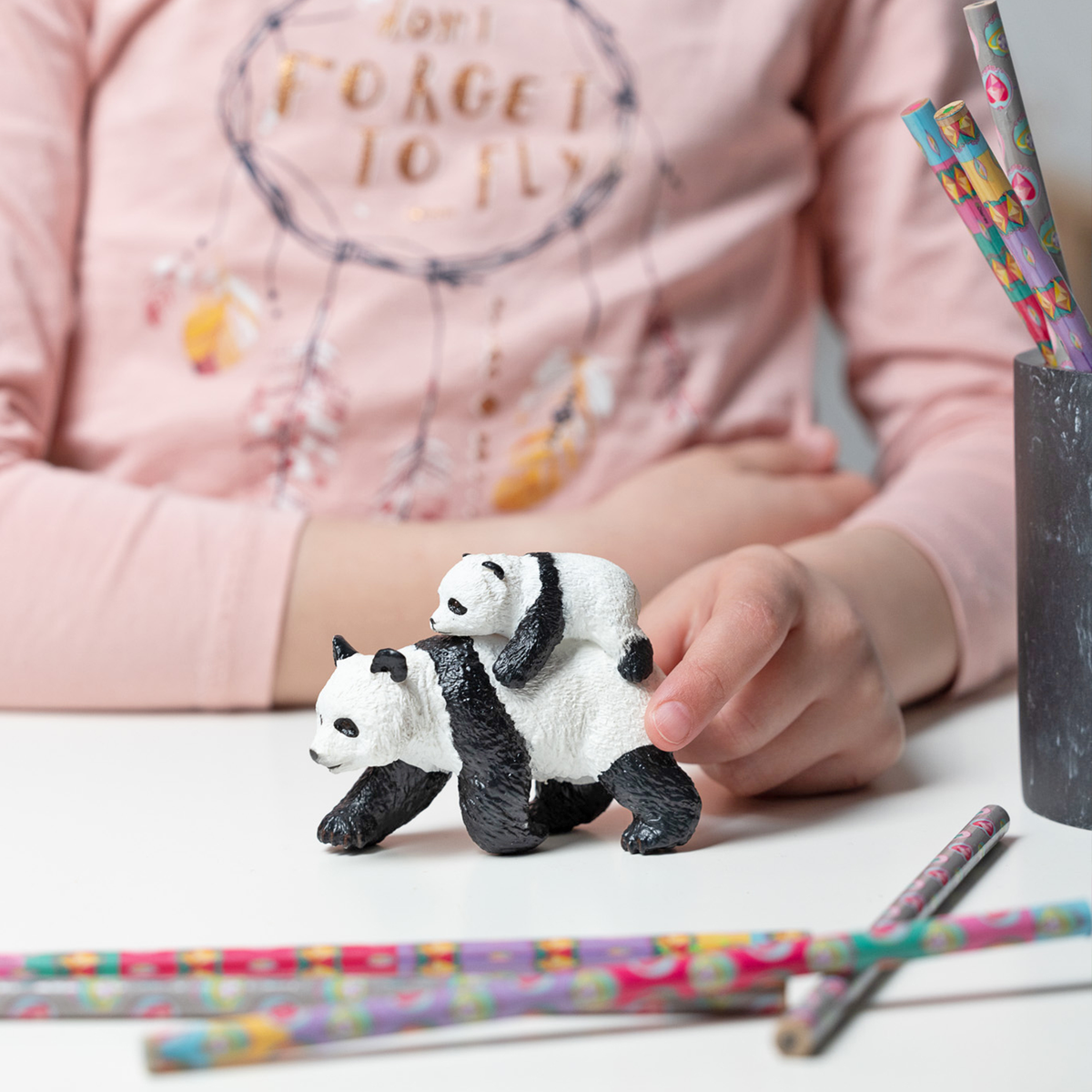 Figurine Panda et son bébé