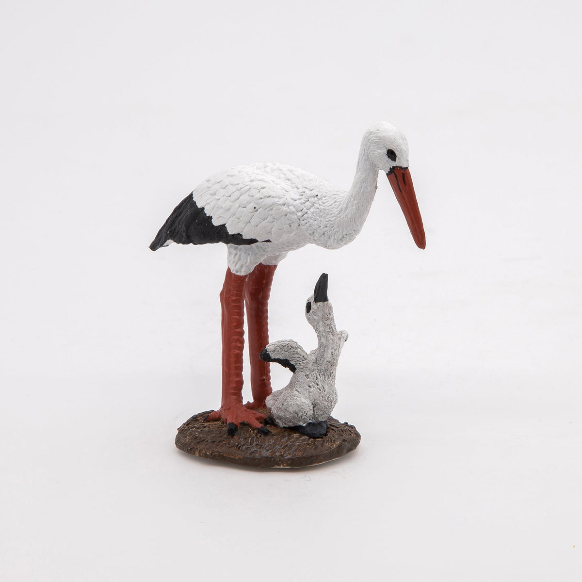 Figurine Cigogne et son bébé
