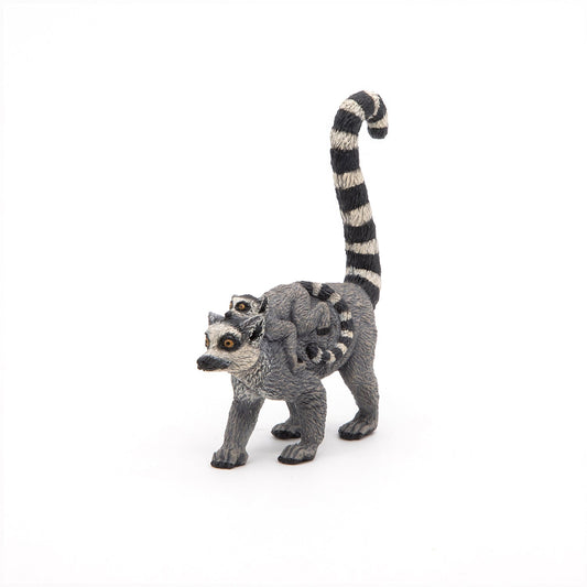Lemur and Baby Figurine